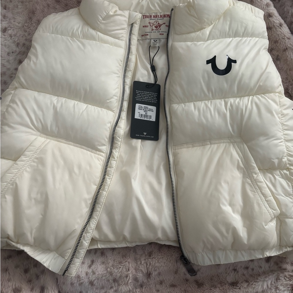 True Religion Kids Cream Puffer Jacket